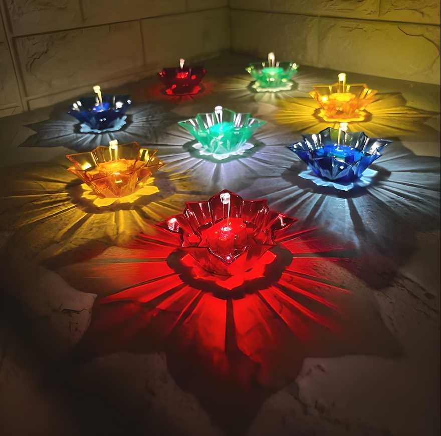 The Magical Water-Activated LED Diya- Safe & Flameless!